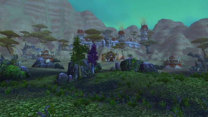 Landscape image of Warsong Gulch battleground.